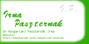 irma paszternak business card